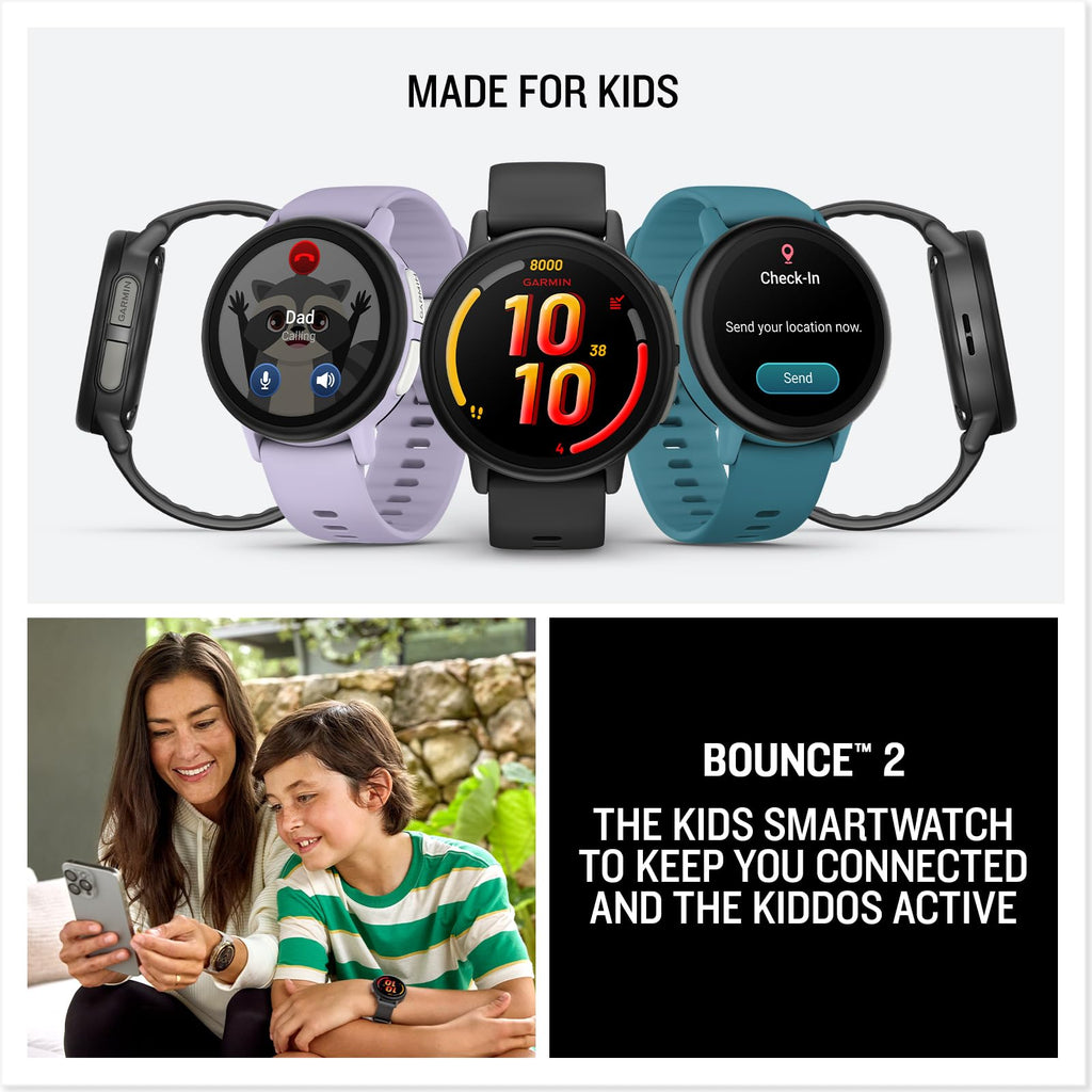Garmin Bounce™ 2, Kids Smartwatch, Calling & Texting, 43mm, Light Purple