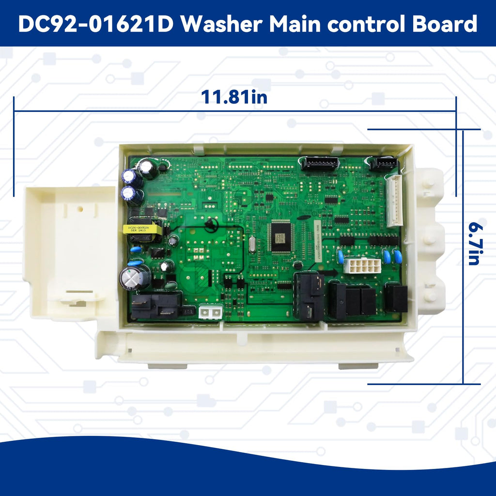 DC92-01621D Washer Control Board for Samsung WF42H5200AF/A2-00,WF42H5200AW/A2-00 Models Washer Electronic Control Board, Replace Number PD00038551,3996762,AP5810013,PS9605964,EAP9605964