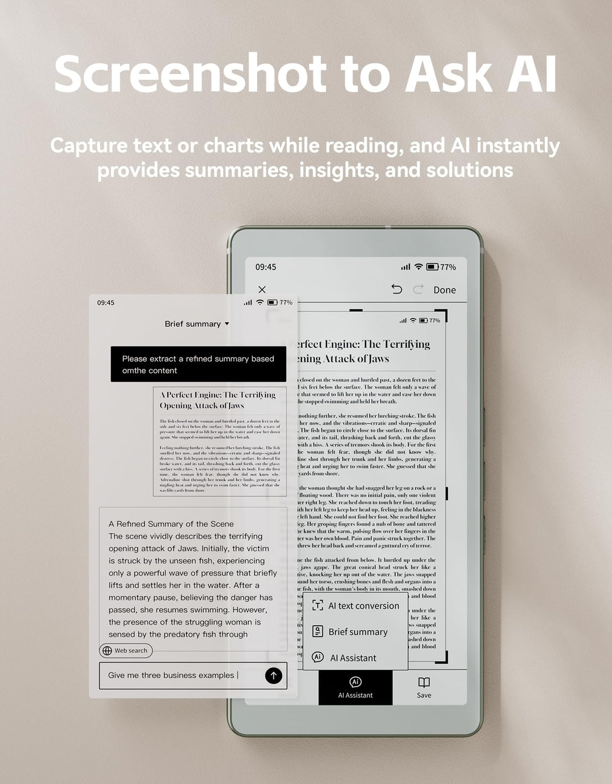 VIWOODS AiPaper Reader 6.13" Pocket E-Reader, AI Button, 4G, Android