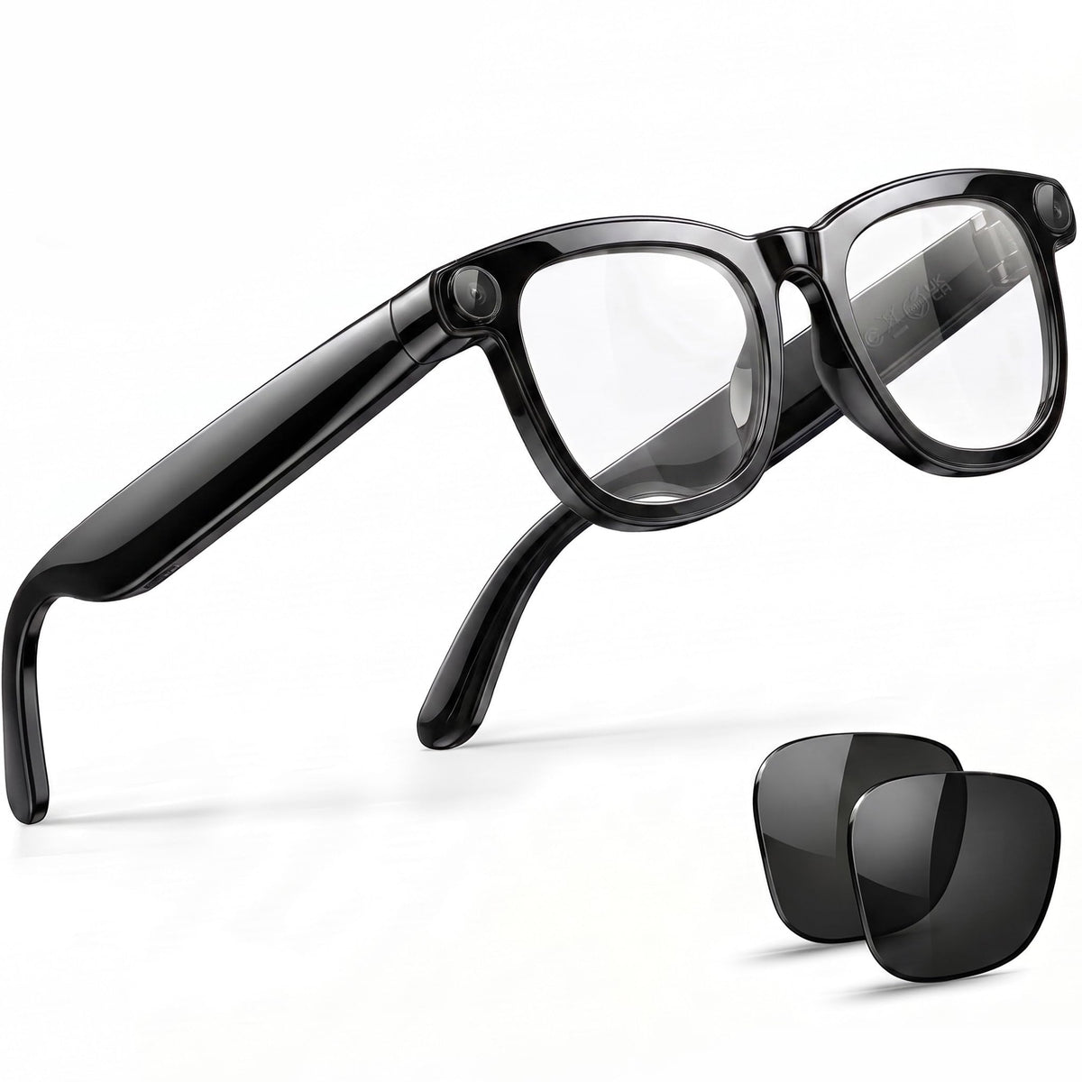 AI Smart Glasses, 8MP 4K POV Camera, EIS HD Video, Translation