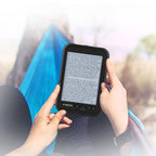 E-Reader, 6 inch E‑Book Reader with E‑Ink Screen, 1024 x 768 Resolution Display 300DPI Electronic Paper Book with Blue Cover, E-Paper Supports TF Card for Adult, Kids(Black 2)