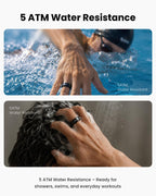 R1 Smart Ring, Health & Fitness Tracker with Sleep Monitor, Heart Rate & SpO2, Location Sharing, 5ATM, Waterproof Activity Ring, No Subscription