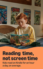 Amazon Kids Kindle Colorsoft 16GB (newest model), Thinner and lighter, 7" color display, Weeks of battery, Includes 1 year of books and Desert Dash cover