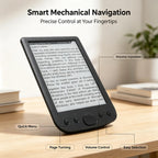 EBTOOLS 6 Inch E Reader, Large Touch Screen with 800x600 High Resolution, Adjustable Font Sizes, Text Highlighting, Paper Like Display, Supports PDF EPUB MOBI, Long Battery Life (8G)