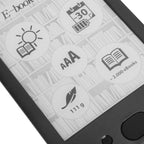 6in Electric Book Reader, Digital Ebook Reader with Touch Screen, 8GB Memory 2500mAh Battery, Lightweight Portable E Ink Screen Reader for Comfortable Reading Experience
