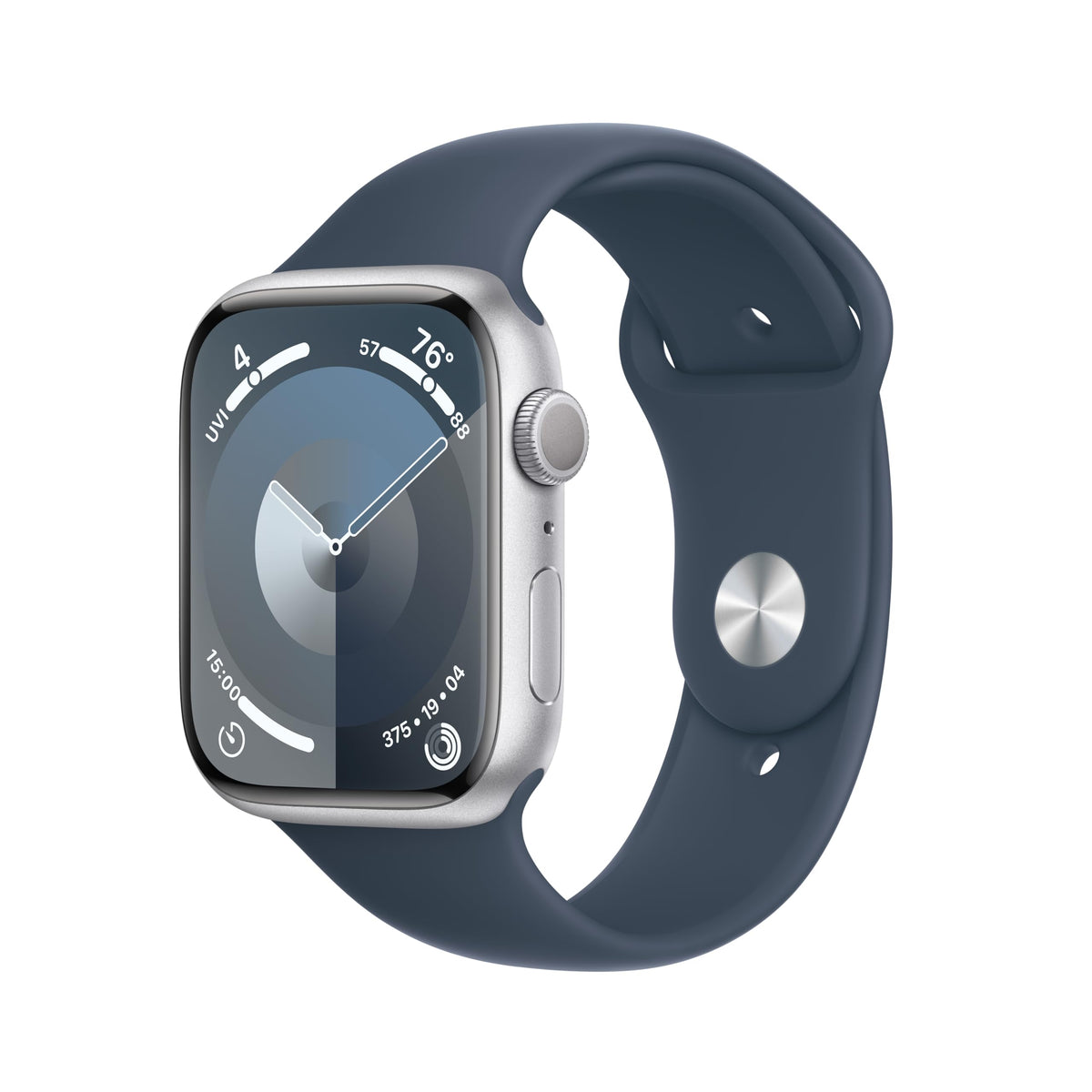 Apple Watch Series 9 [GPS , 45mm] - Starlight Aluminum Case with Starlight Sport Band, M/L (Renewed)
