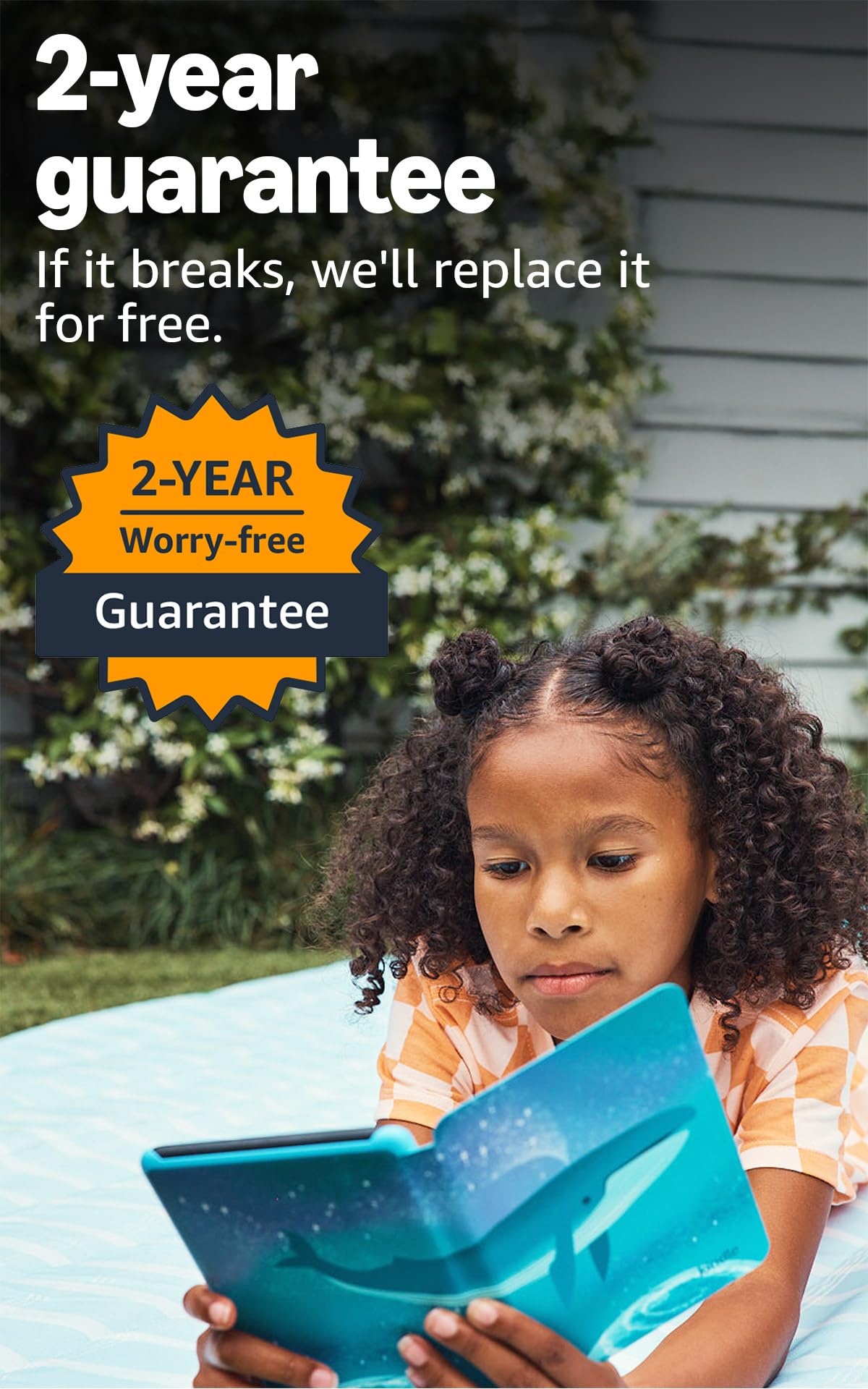 Amazon Kindle Kids 16GB (2024 model) - If it breaks, we will replace it, includes ad-free books and cover, with glare-free display, fast page turns - Space Whale