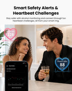 R1 Smart Ring, Health & Fitness Tracker with Sleep Monitor, Heart Rate & SpO2, Location Sharing, 5ATM, Waterproof Activity Ring, No Subscription