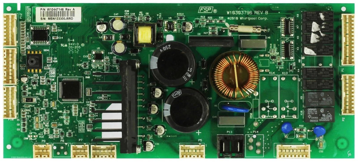 W10303796 for Whirlpool Washer Circuit Board- No Housing