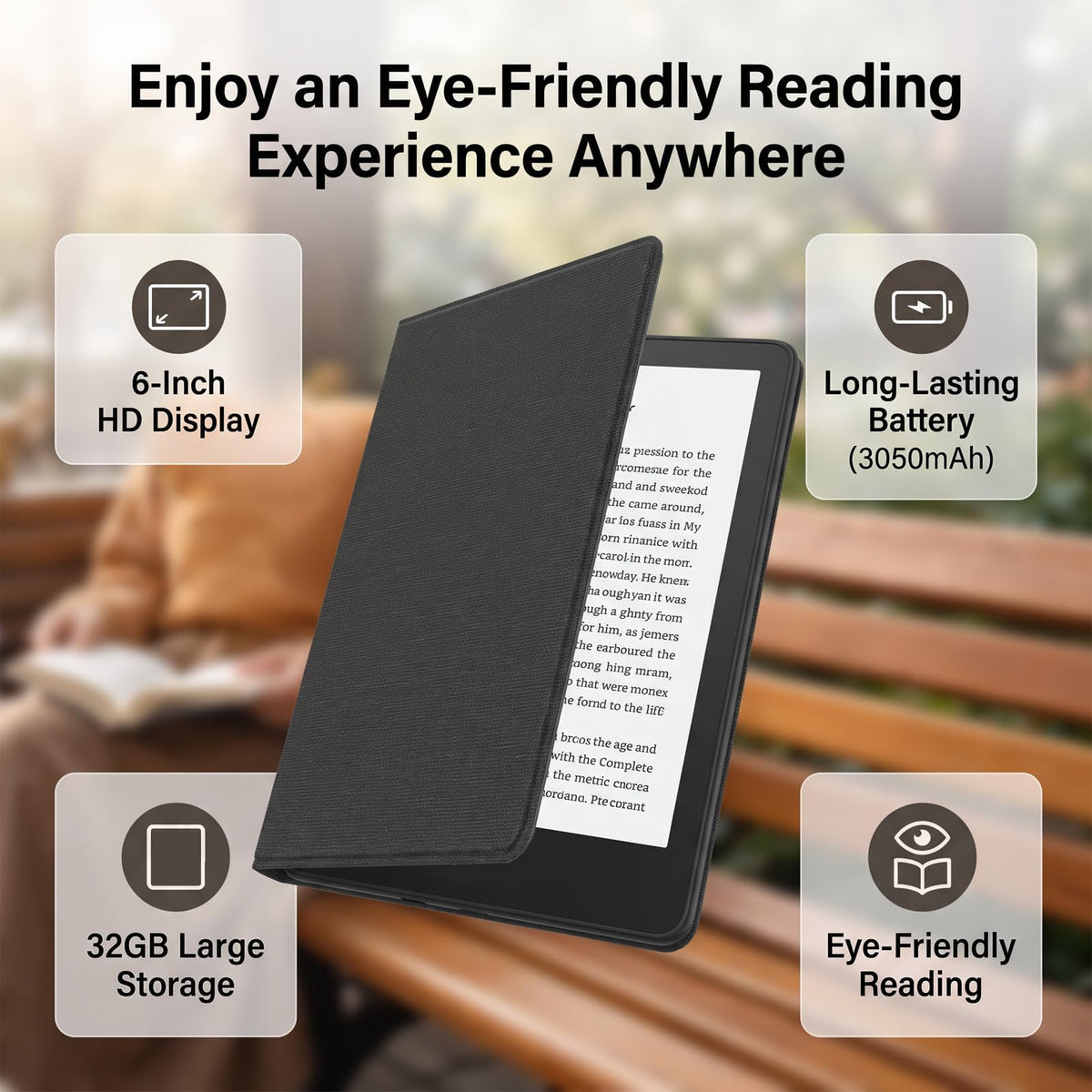 fosa Ebook Reader 6 Inch Ink Screen 32GB Bluetooth
