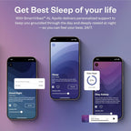 Apollo Neuro Wearable & 12-Month SmartVibes AI Membership - Sleep Aid & Stress Relief Device (Glacier)