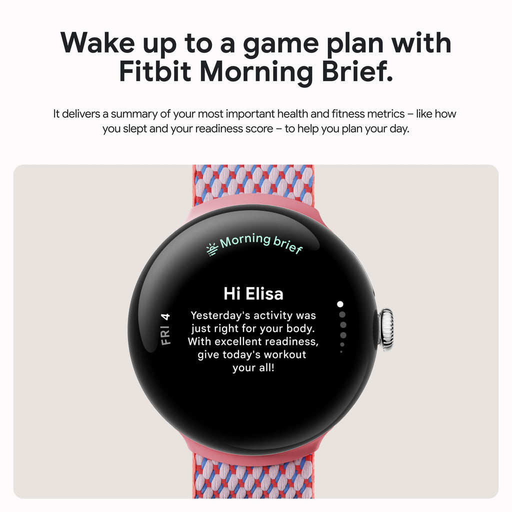 Google Pixel Watch 3 (45mm) Latest Model - Matte Black Aluminum Case - Obsidian Band - Wi-Fi (Renewed)