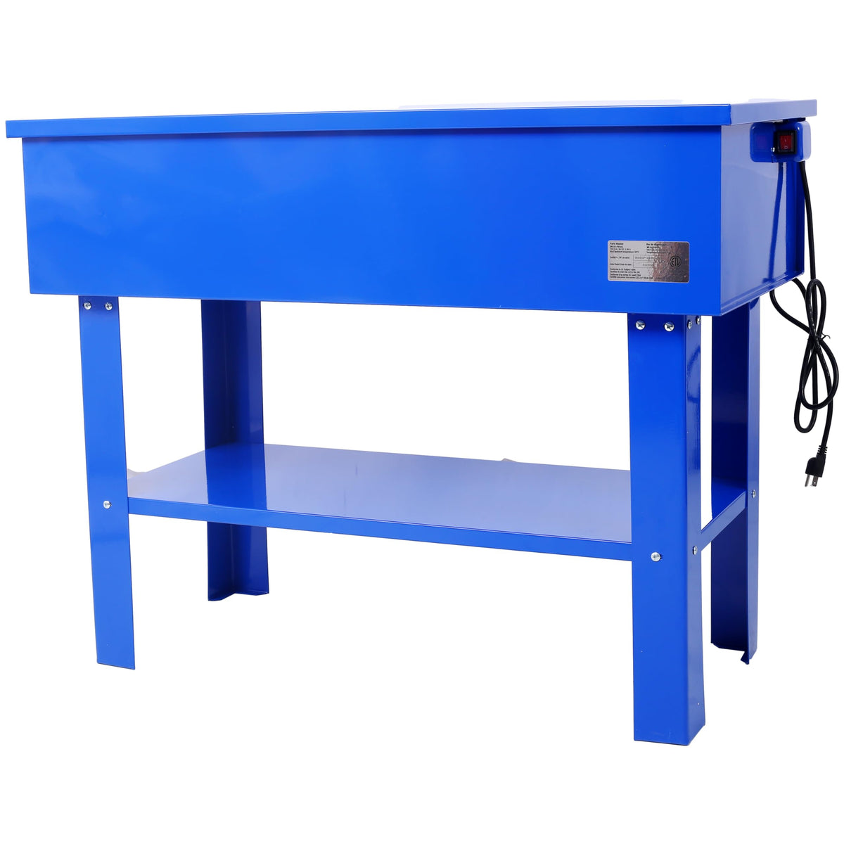 40 Gallon Parts Washer with 24 Gallon Solvent Capacity - Heavy Duty Steel Construction, 5 GPM Pump, Removable Shelf for Garage, Workshop