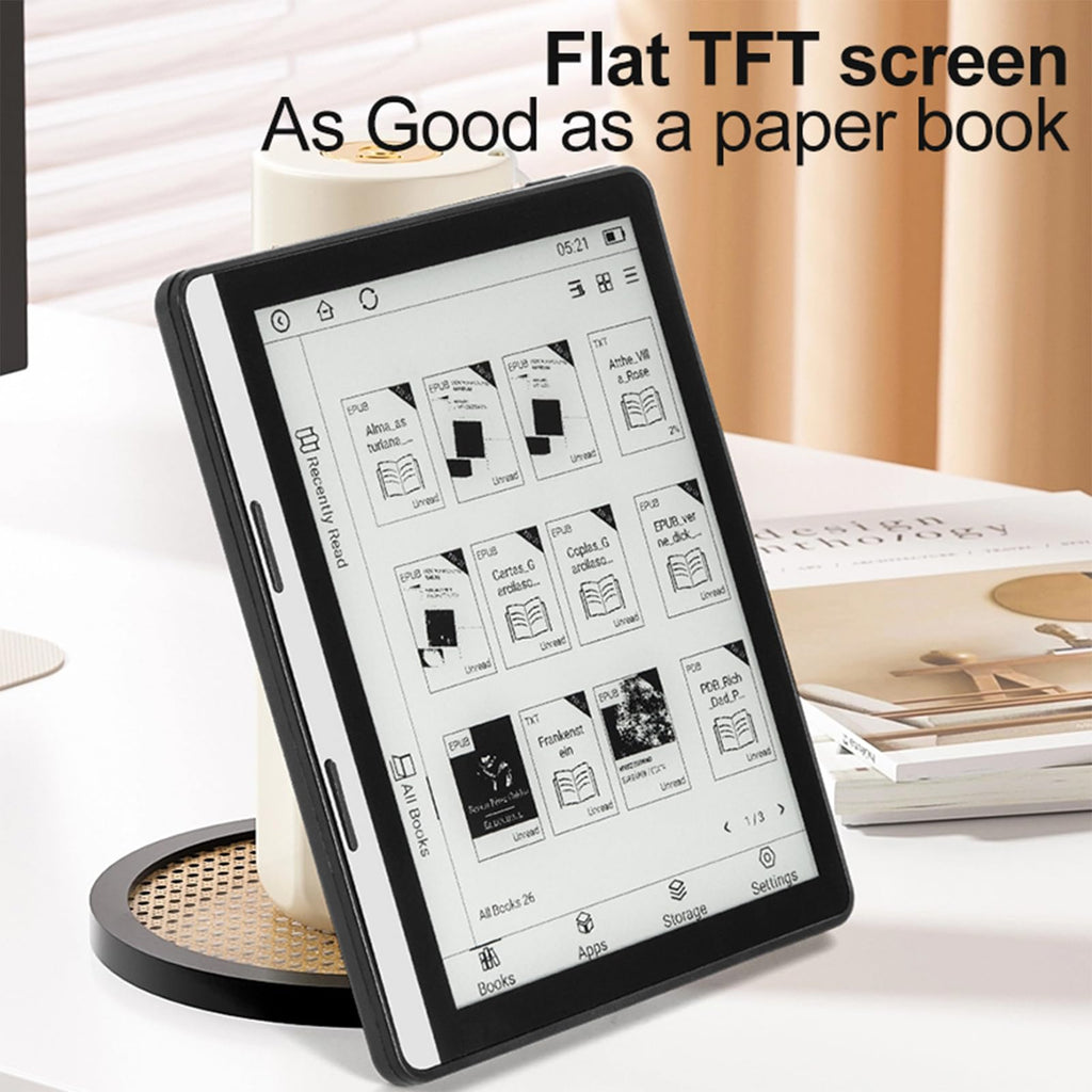 Yunseity 5.76 Inch E Reader, Ultra Thin Lightweight Body with Front Light, High Clarity Screen, 16GB Storage, Long Battery Life, Supports EPUB PDF MOBI, for Reading eBooks (2G+32G)
