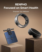 RENPHO Lynx Smart Ring, Subscription-Free App, Silver, Size 11