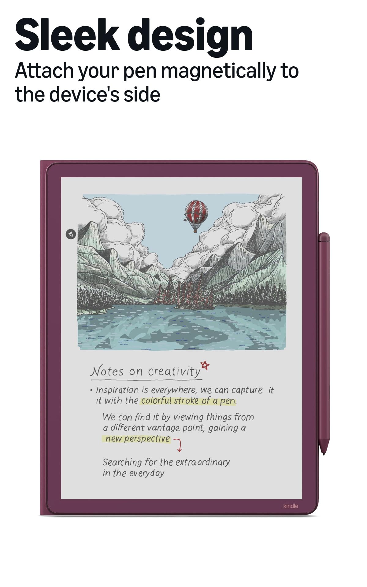 Amazon Kindle Scribe Executive Folio Cover with Magnetic Attach, Sleek Protective Case - Premium Leather
