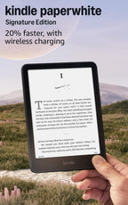 Amazon Kindle Paperwhite Signature Edition 32GB (2024 model) – Auto-adjusting front light, wireless charging, and weeks of battery life – Metallic Black