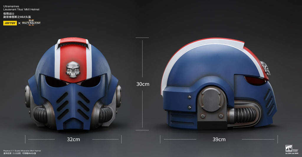 JOYTOY Wearable MKX Helmet Ultramarines Lieutenant Titus