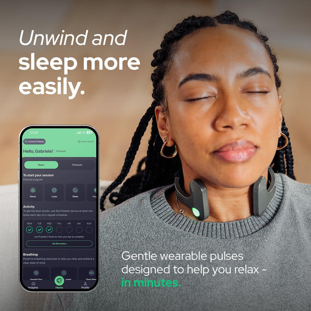 Pulsetto Lite (V1) Wellness Wearable – Relaxation & Daily Wellness Support Device