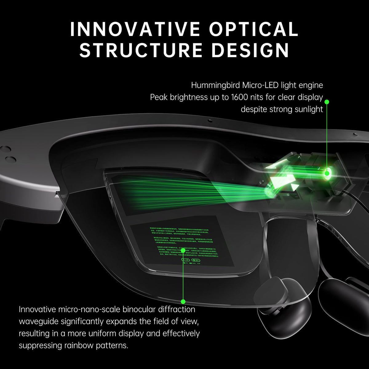 MLVISION Ultra-Light AR Smart Glasses World's First Clip-On Micro-LED