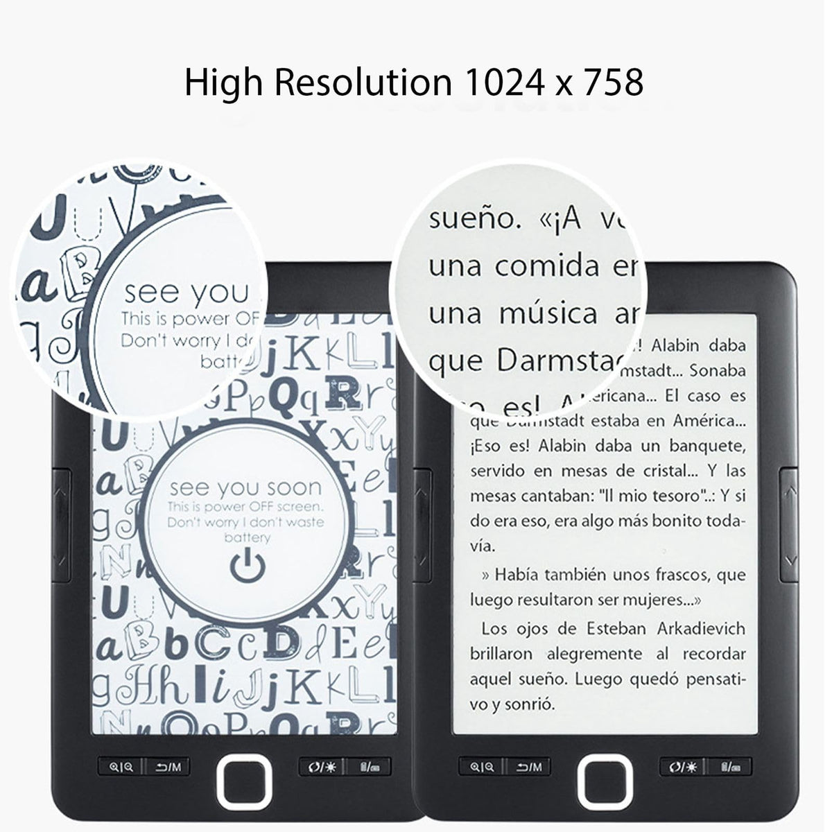 LICAEVEY BK6033 Electric Book Reader 6 Inch Ink Screen 8G