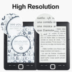Luocute Portable Ebook Reader 6 Inch Ink Screen, 8GB Storage
