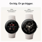 Google Pixel Watch 3 (45mm) Latest Model - Matte Black Aluminum Case - Obsidian Band - Wi-Fi (Renewed)