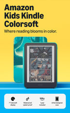 Amazon Kids Kindle Colorsoft 16GB (newest model), Thinner and lighter, 7" color display, Weeks of battery, Includes 1 year of books and Desert Dash cover