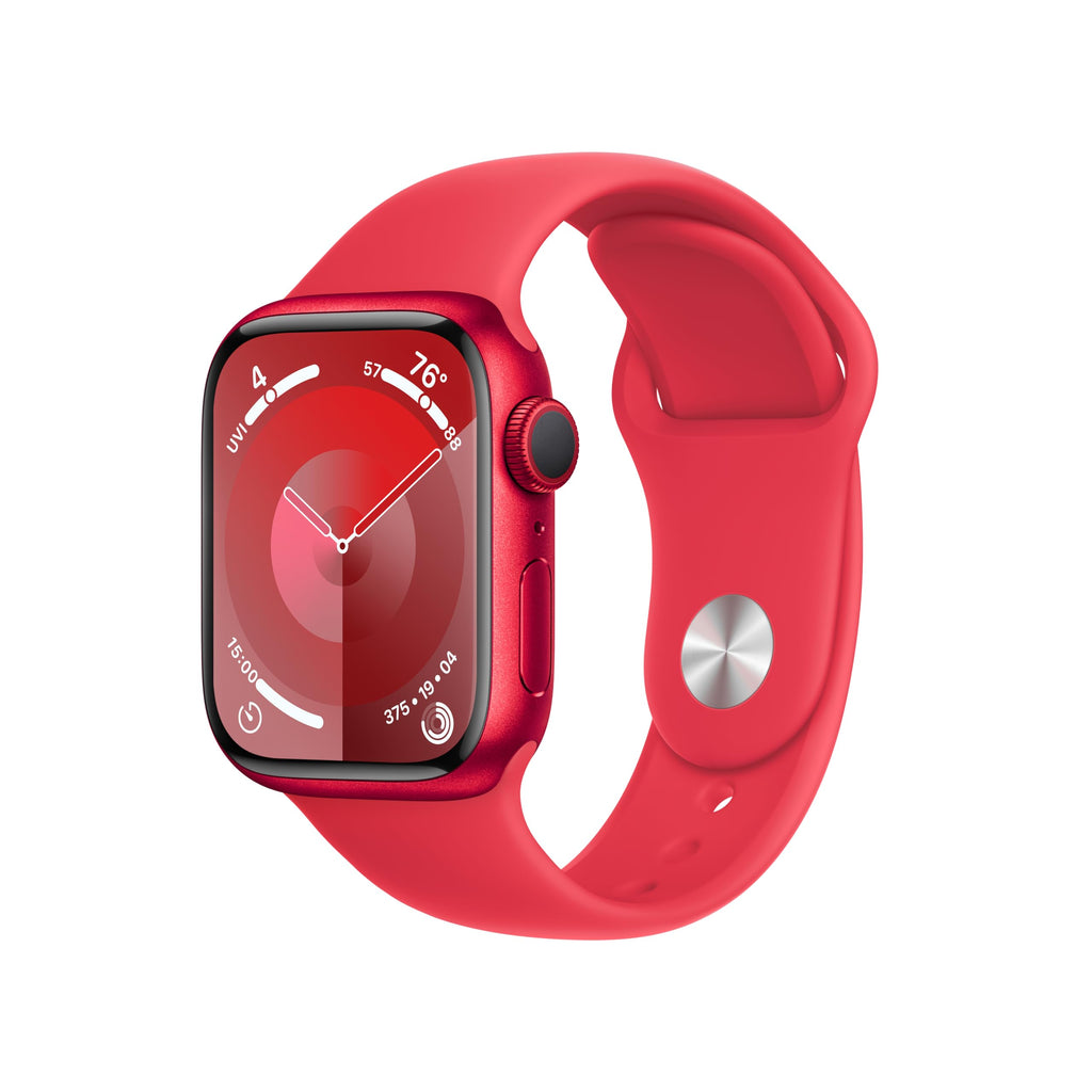 Apple Watch Series 9 [GPS , 45mm] - Starlight Aluminum Case with Starlight Sport Band, M/L (Renewed)