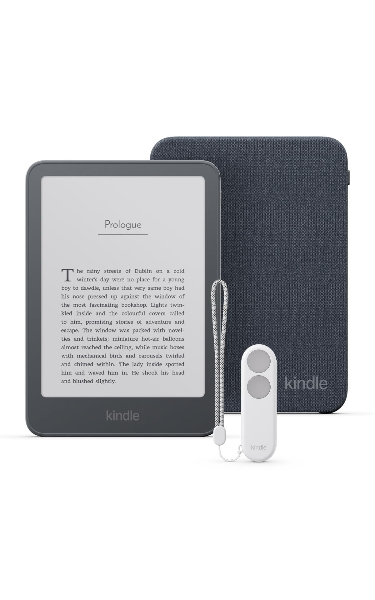 Amazon Kindle Bundle: Includes, Kindle 16GB | Graphite, Knit Fabric Cover | Graphite & Kindle Click