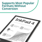PocketBook InkPad 4 | Eye-Friendly Audio & E-Book Reader | Large 7.8ʺ E-Ink Display | Anti-Scratch Protection | Text-to-Speech Function | Bluetooth® | Built-in Speaker | SMARTlight | IPX8 Waterproof