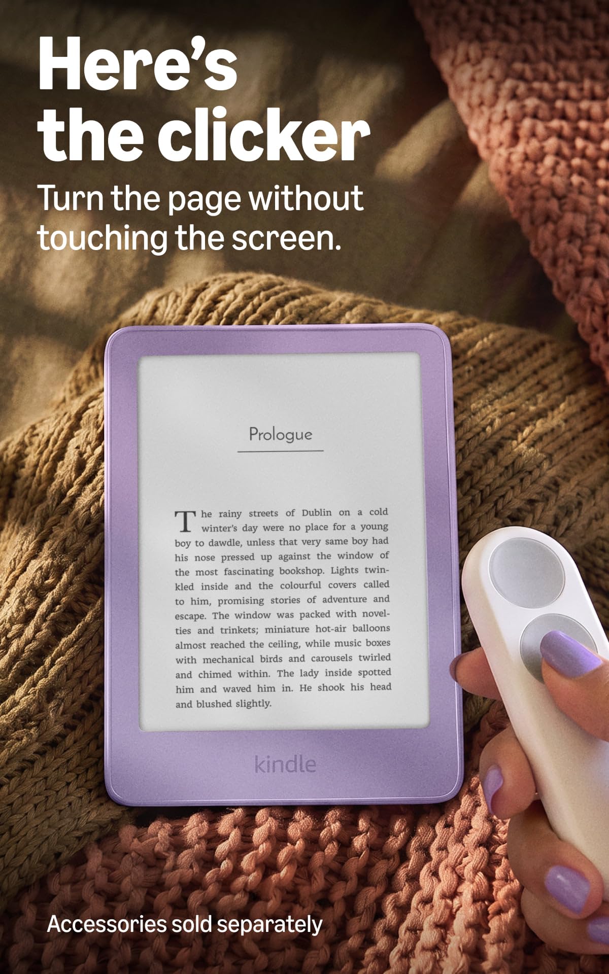 Amazon Kindle 16GB (newest model), Now thinner, lighter, and faster, 6" display, Ube