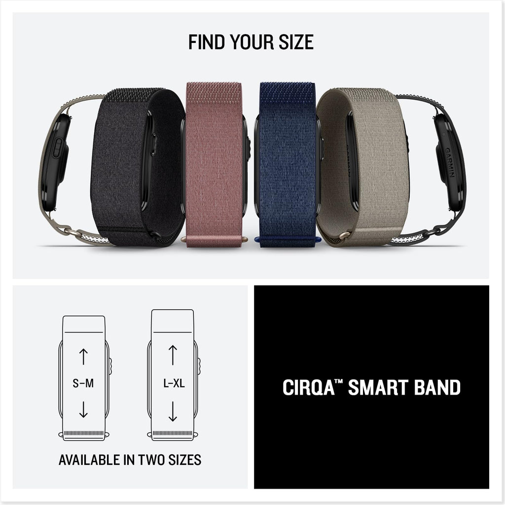 Garmin CIRQA™ Smart Band, No Subscription, S-M Captain Blue