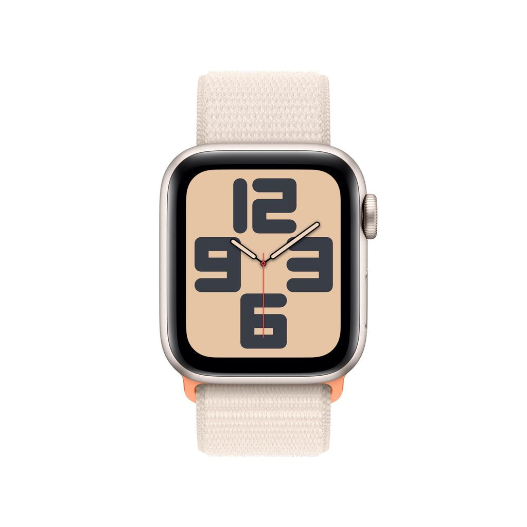 Apple Watch SE (2nd Gen) [GPS + Cellular, 44mm] - Starlight Aluminum Case with Starlight Sport Loop, One Size (Renewed)