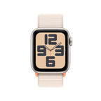 Apple Watch SE (2nd Gen) [GPS + Cellular, 44mm] - Starlight Aluminum Case with Starlight Sport Loop, One Size (Renewed)