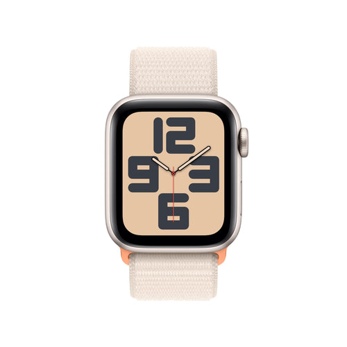 Apple Watch SE (2nd Gen) [GPS + Cellular, 44mm] - Starlight Aluminum Case with Starlight Sport Loop, One Size (Renewed)