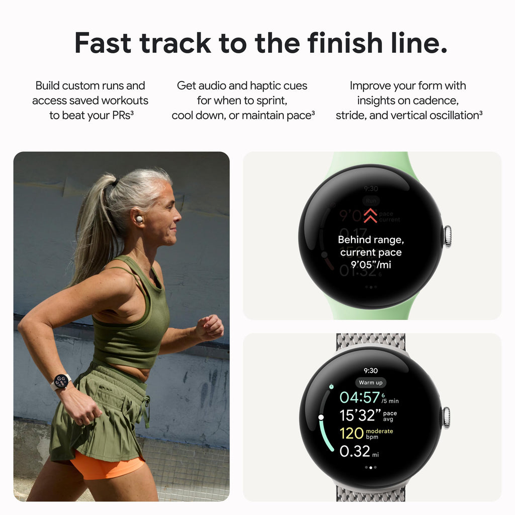 Google Pixel Watch 3 (45mm) Latest Model - Matte Black Aluminum Case - Obsidian Band - Wi-Fi (Renewed)