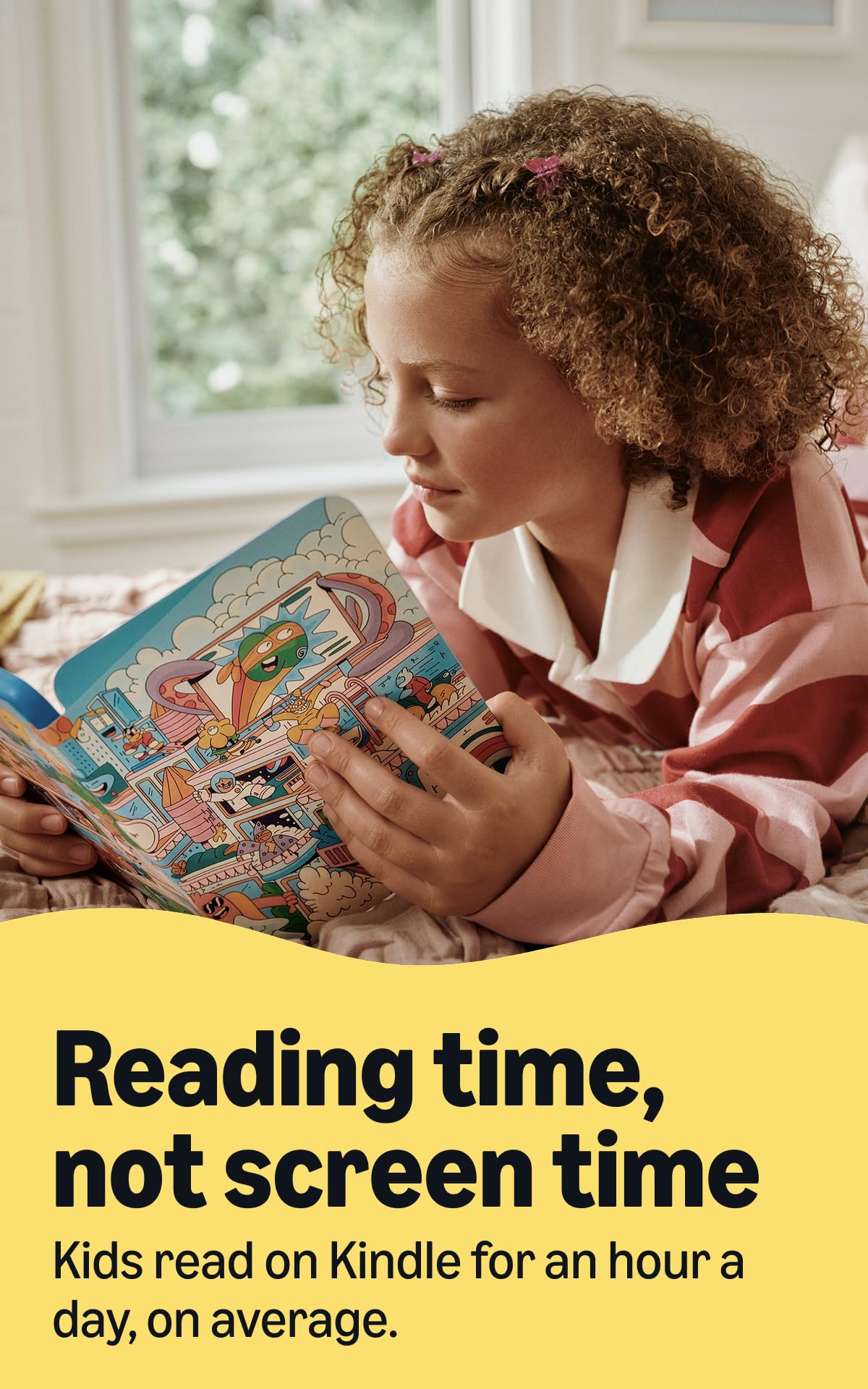 Amazon Kids Kindle Paperwhite 16GB (newest model), Thinner and lighter, 7" display, Months of battery, Includes 1 year of books and Whisker World cover