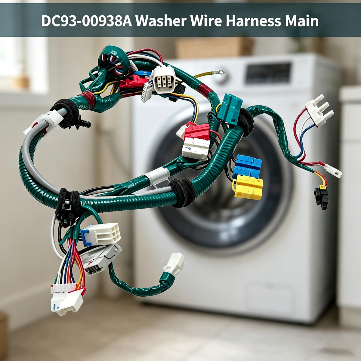 DC93-00938A Washer Wire Harness Main Compatible with Samsung