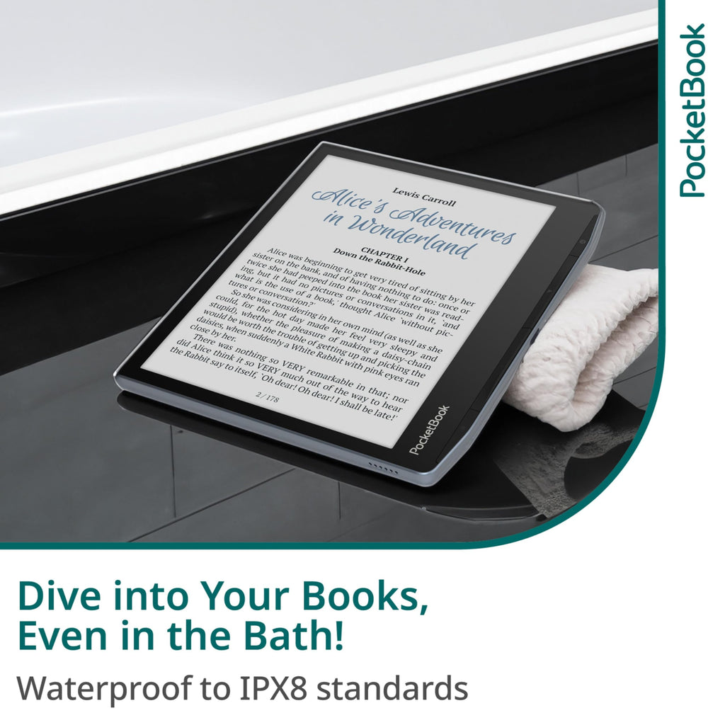 PocketBook Era Color Ereader - 7 Inch E Ink Kaleido 3 Screen - Eye-Friendly Audio-Book & E-Book Reader - Text-to-Speech - Waterproof IPX8 - Bluetooth & Speakers - WiFi Cloud Sync - 32GB Storage