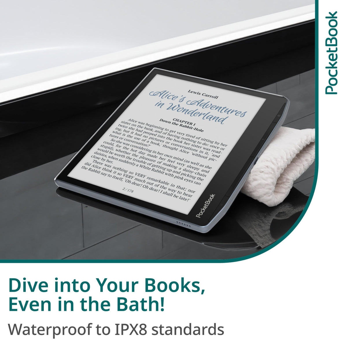 PocketBook Era Color Ereader - 7 Inch E Ink Kaleido 3 Screen - Eye-Friendly Audio-Book & E-Book Reader - Text-to-Speech - Waterproof IPX8 - Bluetooth & Speakers - WiFi Cloud Sync - 32GB Storage