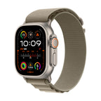 Apple Watch Ultra 2 [GPS + Cellular 49mm] Smartwatch with Rugged Titanium Case & Olive Alpine Loop Large. Fitness Tracker, Precision GPS, Action Button, Extra-Long Battery Life