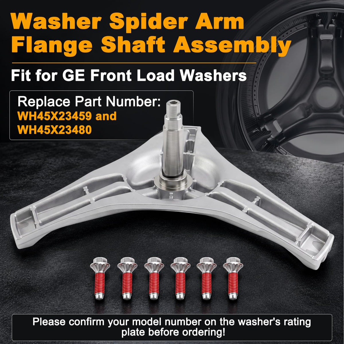 Washer Spider Arm Flange Shaft Assembly Fit for Ge Washer