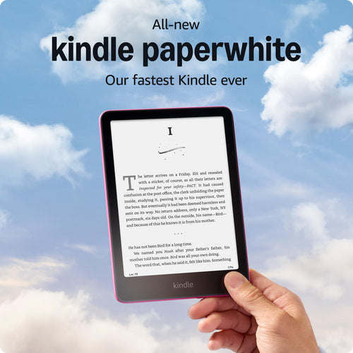 Amazon Kindle Paperwhite Bundle: Includes, Amazon Kindle Paperwhite 16GB | Black, Fabric Cover| Black, & Power Adapter