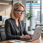 AI Smart Glasses with 4K EIS POV Camera, Photo Capture/Video Recording, AI Assistant/Object Recognition, Real-Time Translator, Open-Ear Audio, Photochromic+Blue Light Lenses, Travel Tech Gift