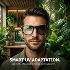 AI Smart Glasses with 4K EIS POV Camera, Photo Capture/Video Recording, AI Assistant/Object Recognition, Real-Time Translator, Open-Ear Audio, Photochromic+Blue Light Lenses, Travel Tech Gift