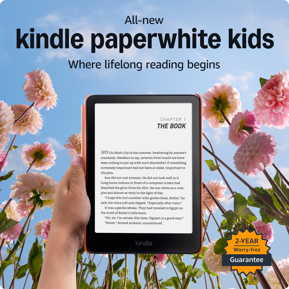 Kindle Paperwhite Kids Essentials Bundle including All-new Kindle Paperwhite Kids (16GB) - The Diary of a Wimpy Kid and Power Adapter