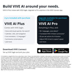 HTC Vive Eagle AI Glasses – Pantos Sunglasses, Charcoal Black