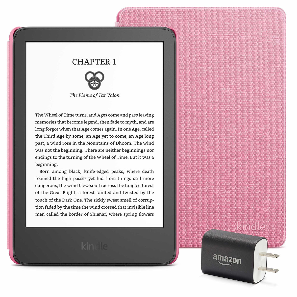 Kindle Essentials Bundle including Kindle (2024 release) - Matcha, Fabric Cover - Matcha, and Power Adapter
