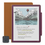 Amazon Kindle Scribe Essentials Bundle - Amazon Kindle Scribe Colorsoft (64GB) - Fig, Premium Pen, Premium Leather Executive Folio Cover-Graphite,Power Adapter